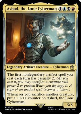 Ashad, the Lone Cyberman (Surge Foil) card from Universes Beyond: Doctor Who