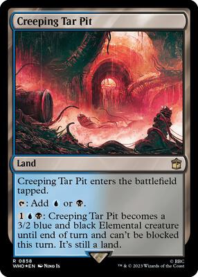 Creeping Tar Pit (Surge Foil) card from Universes Beyond: Doctor Who