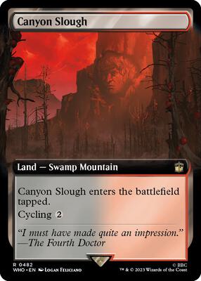 Canyon Slough (Extended Art) card from Universes Beyond: Doctor Who