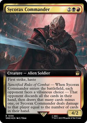 Sycorax Commander (Extended Art) (Surge Foil) card from Universes Beyond: Doctor Who