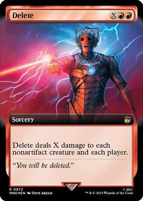 Delete (Extended Art) (Surge Foil) card from Universes Beyond: Doctor Who