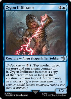 Zygon Infiltrator (Surge Foil) card from Universes Beyond: Doctor Who