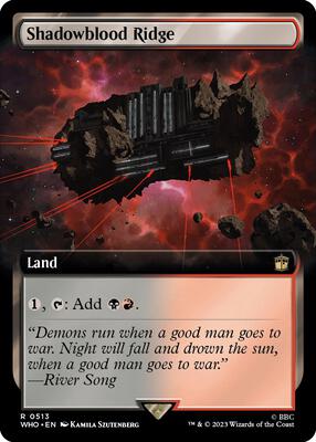 Shadowblood Ridge (Extended Art) card from Universes Beyond: Doctor Who