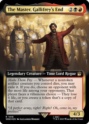 The Master, Gallifrey's End (Extended Art) (Surge Foil) card from Universes Beyond: Doctor Who