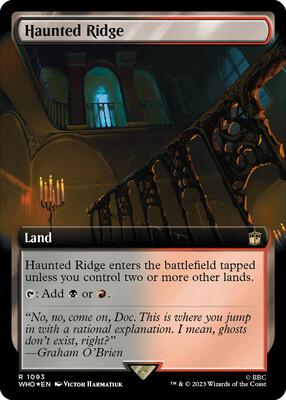 Haunted Ridge (Extended Art) (Surge Foil) card from Universes Beyond: Doctor Who