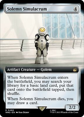 Solemn Simulacrum (Extended Art) card from Universes Beyond: Doctor Who