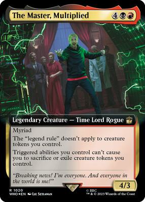 The Master, Multiplied (Extended Art) (Surge Foil) card from Universes Beyond: Doctor Who
