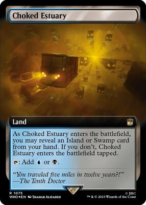 Choked Estuary (Extended Art) (Surge Foil) card from Universes Beyond: Doctor Who