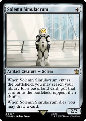 Solemn Simulacrum (Surge Foil) card from Universes Beyond: Doctor Who
