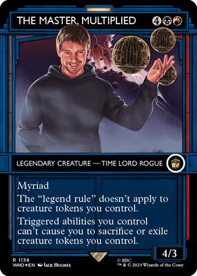 The Master, Multiplied (Showcase) (Surge Foil) card from Universes Beyond: Doctor Who
