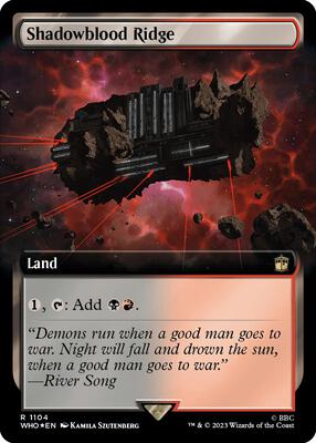 Shadowblood Ridge (Extended Art) (Surge Foil) card from Universes Beyond: Doctor Who