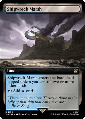 Shipwreck Marsh (Extended Art) (Surge Foil) card from Universes Beyond: Doctor Who