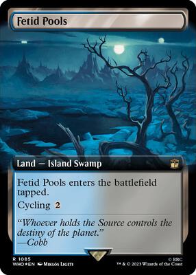 Fetid Pools (Extended Art) (Surge Foil) card from Universes Beyond: Doctor Who