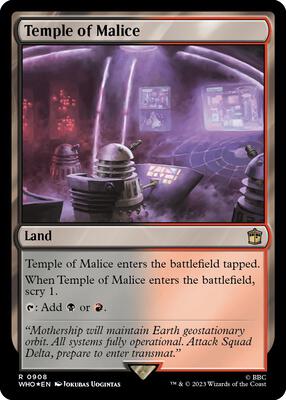 Temple of Malice (Surge Foil) card from Universes Beyond: Doctor Who