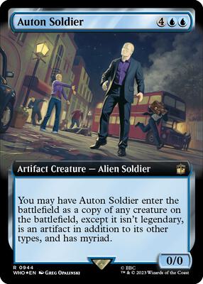 Auton Soldier (Extended Art) (Surge Foil) card from Universes Beyond: Doctor Who