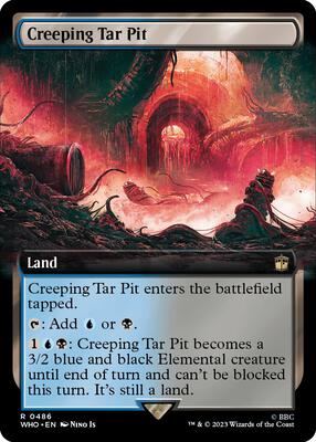Creeping Tar Pit (Extended Art) card from Universes Beyond: Doctor Who