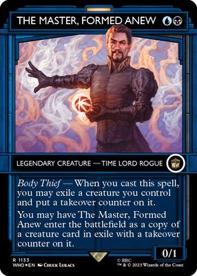 The Master, Formed Anew (Showcase) (Surge Foil) card from Universes Beyond: Doctor Who