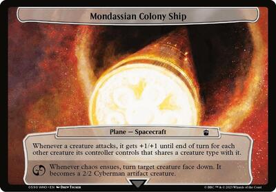 Mondassian Colony Ship card from Planechase: Universes Beyond: Doctor Who