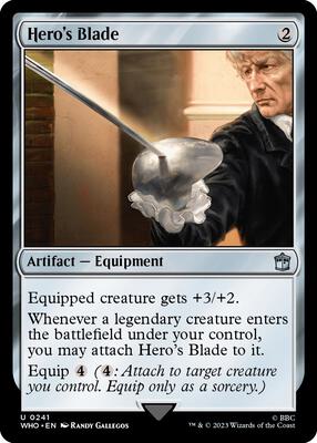 Hero's Blade card from Universes Beyond: Doctor Who