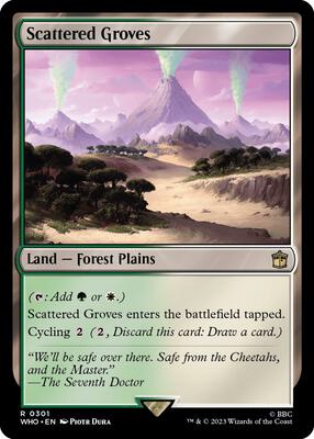 Scattered Groves card from Universes Beyond: Doctor Who