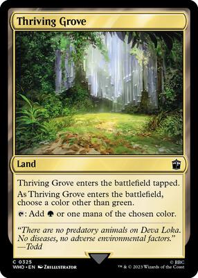 Thriving Grove card from Universes Beyond: Doctor Who