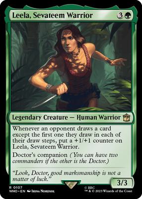Leela, Sevateem Warrior card from Universes Beyond: Doctor Who