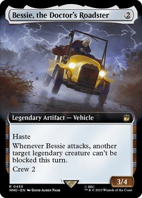 Bessie, the Doctor's Roadster (Extended Art) card from Universes Beyond: Doctor Who