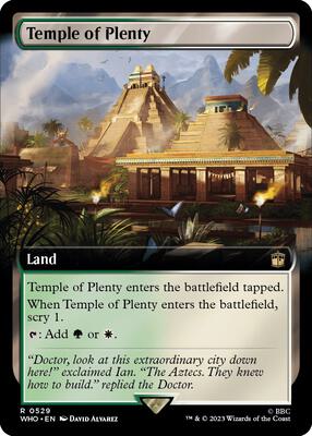Temple of Plenty (Extended Art) card from Universes Beyond: Doctor Who