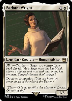 Barbara Wright card from Universes Beyond: Doctor Who