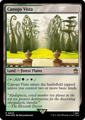 Canopy Vista (Surge Foil) card from Universes Beyond: Doctor Who