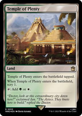 Temple of Plenty (Surge Foil) card from Universes Beyond: Doctor Who