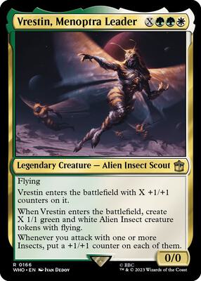 Vrestin, Menoptra Leader card from Universes Beyond: Doctor Who