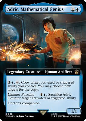 Adric, Mathematical Genius (Extended Art) card from Universes Beyond: Doctor Who
