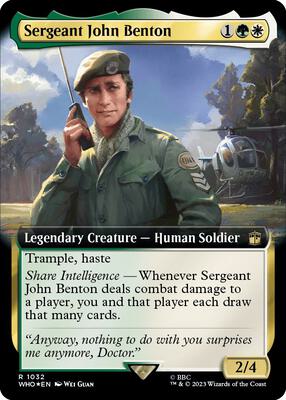 Sergeant John Benton (Extended Art) (Surge Foil) card from Universes Beyond: Doctor Who