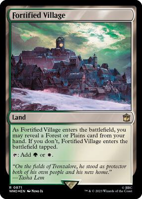 Fortified Village (Surge Foil) card from Universes Beyond: Doctor Who