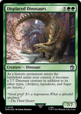 Displaced Dinosaurs (Surge Foil) card from Universes Beyond: Doctor Who