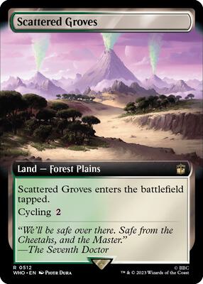 Scattered Groves (Extended Art) card from Universes Beyond: Doctor Who
