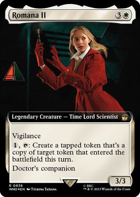 Romana II (Extended Art) (Surge Foil) card from Universes Beyond: Doctor Who