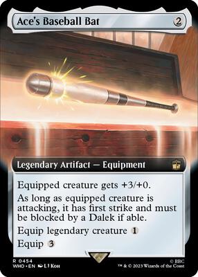 Ace's Baseball Bat (Extended Art) card from Universes Beyond: Doctor Who