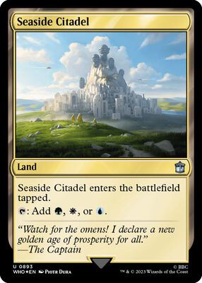 Seaside Citadel (Surge Foil) card from Universes Beyond: Doctor Who