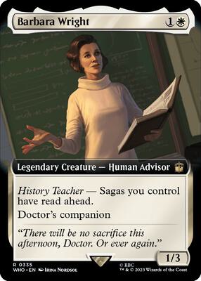 Barbara Wright (Extended Art) card from Universes Beyond: Doctor Who