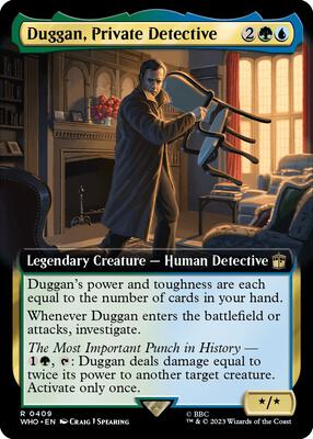 Duggan, Private Detective (Extended Art) card from Universes Beyond: Doctor Who