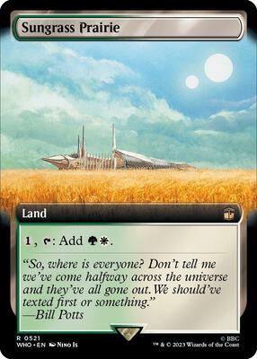 Sungrass Prairie (Extended Art) card from Universes Beyond: Doctor Who