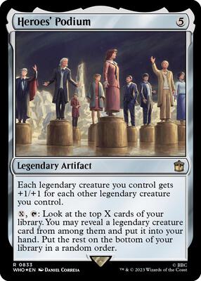 Heroes' Podium (Surge Foil) card from Universes Beyond: Doctor Who