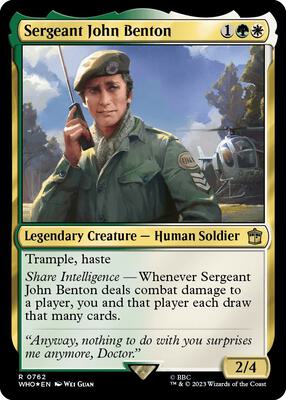 Sergeant John Benton (Surge Foil) card from Universes Beyond: Doctor Who