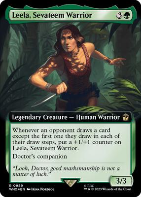 Leela, Sevateem Warrior (Extended Art) (Surge Foil) card from Universes Beyond: Doctor Who