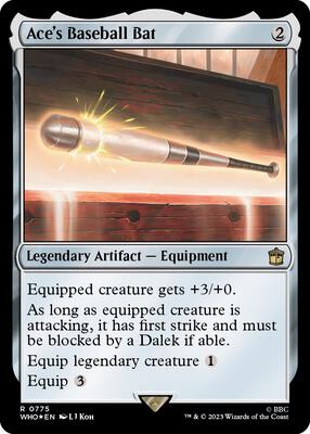 Ace's Baseball Bat (Surge Foil) card from Universes Beyond: Doctor Who
