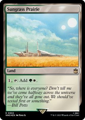 Sungrass Prairie (Surge Foil) card from Universes Beyond: Doctor Who