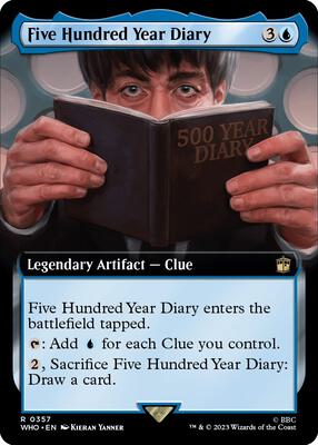 Five Hundred Year Diary (Extended Art) card from Universes Beyond: Doctor Who