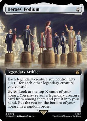 Heroes' Podium (Extended Art) card from Universes Beyond: Doctor Who